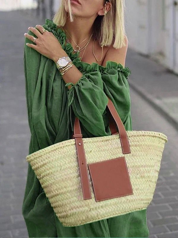 Off Shoulder Lantern Sleeve Casual Długość Podłogi Letnia Sukienka Sukienki Plażowe Dla Kobiet