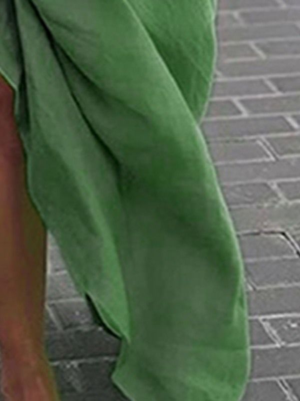 Off Shoulder Lantern Sleeve Casual Długość Podłogi Letnia Sukienka Sukienki Plażowe Dla Kobiet